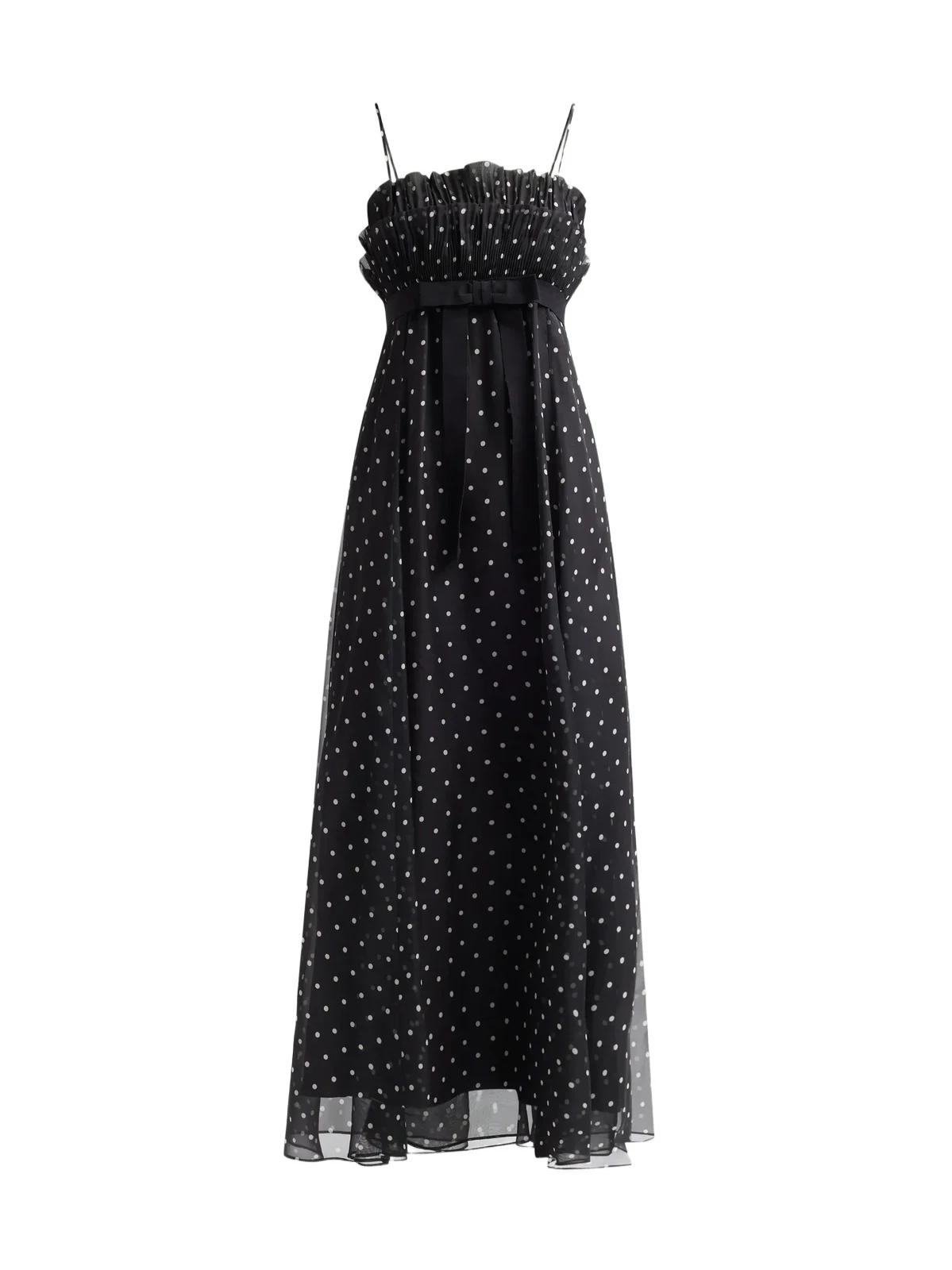 Women's Frill Pleated Maxi Dress Women's Frill Pleated Maxi Dress