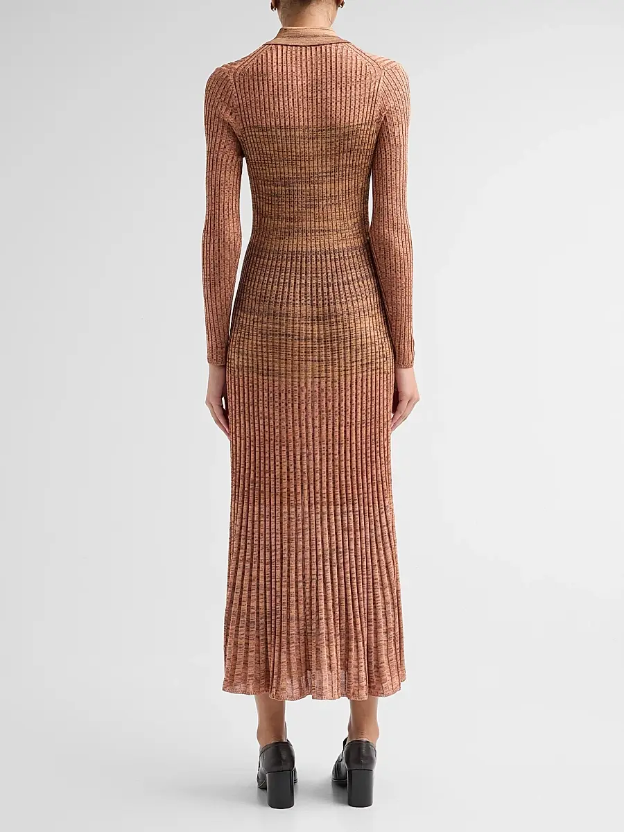Zimmermann Women's Mouline Rib-Knit Polo Midi Dress | Thumbnail 3 Zimmermann Women's Mouline Rib-Knit Polo Midi Dress | Thumbnail 3