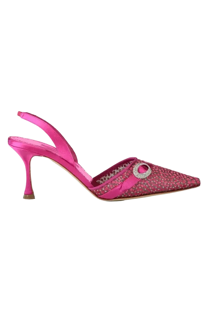 Manolo Blahnik Zutosli Slingback 70 - Bright Pink | Thumbnail 2