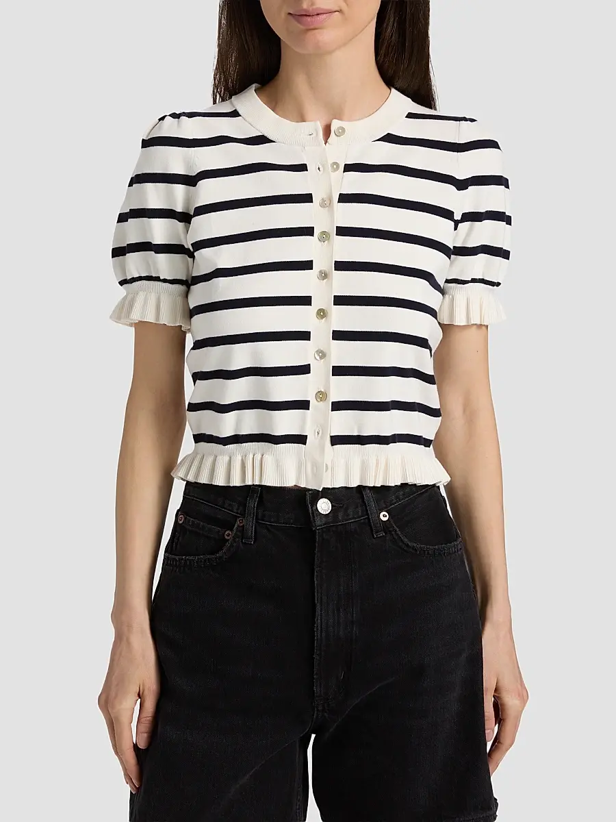 RAILS Women's Lora Striped Ruffle-Trim Cardigan | Thumbnail 3 RAILS Women's Lora Striped Ruffle-Trim Cardigan | Thumbnail 3