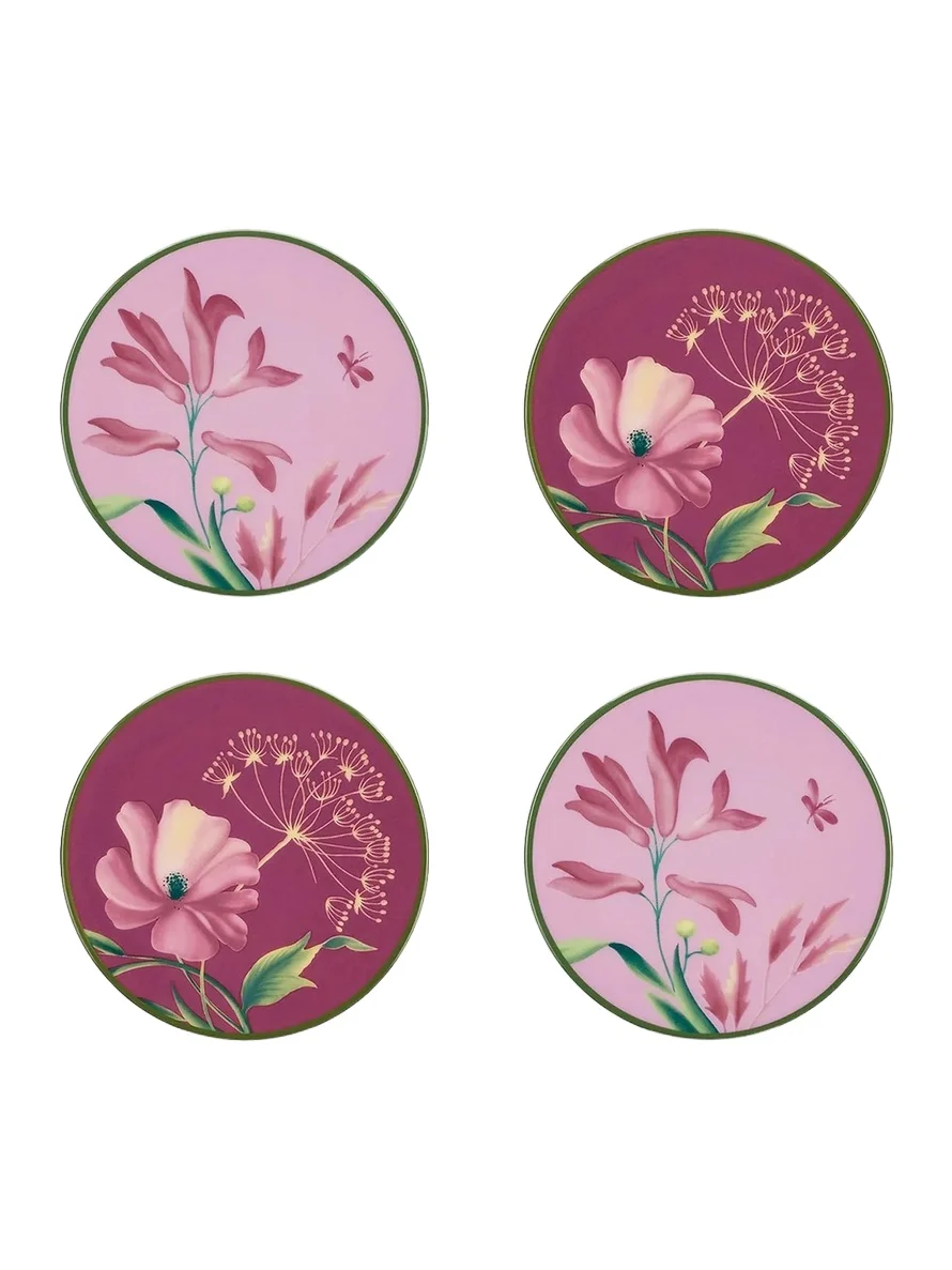 GINORI 1735 Florenza 4-Piece Porcelain Coaster Set