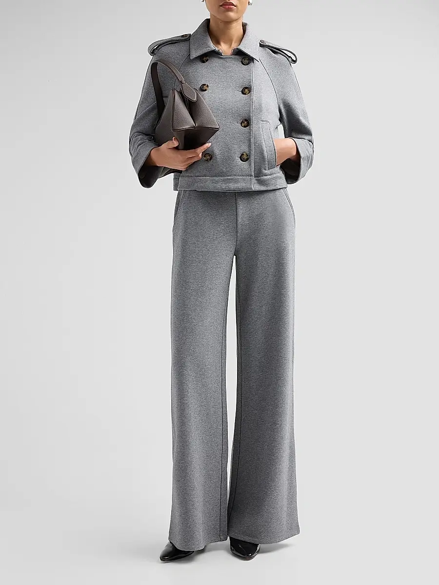 Veronica Beard Women's Conneley Cotton-Blend Double-Breasted Crop Trench Coat | Thumbnail 2 Veronica Beard Women's Conneley Cotton-Blend Double-Breasted Crop Trench Coat | Thumbnail 2
