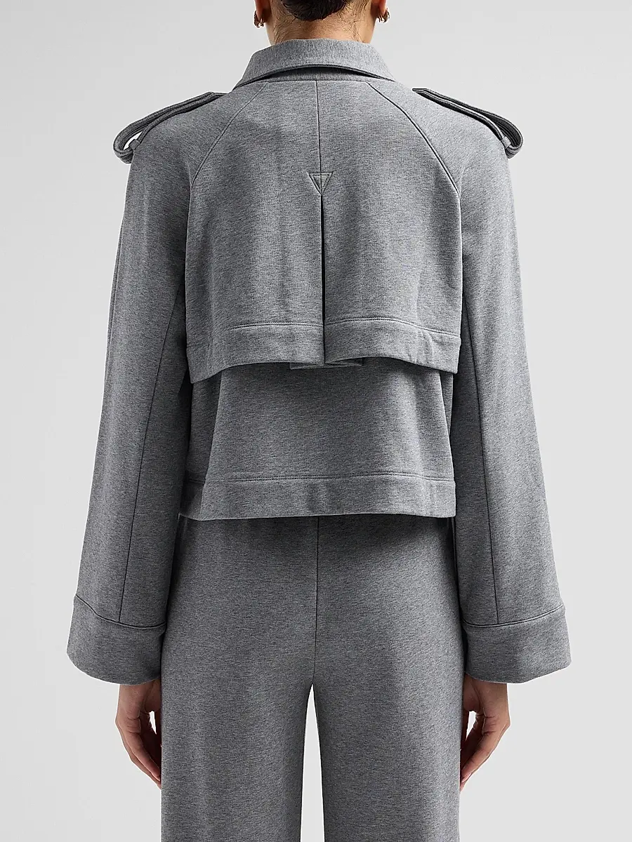 Veronica Beard Women's Conneley Cotton-Blend Double-Breasted Crop Trench Coat | Thumbnail 3 Veronica Beard Women's Conneley Cotton-Blend Double-Breasted Crop Trench Coat | Thumbnail 3