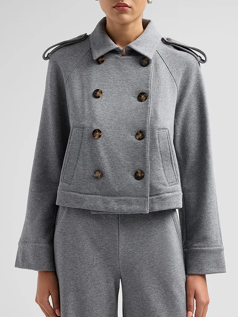 Veronica Beard Women's Conneley Cotton-Blend Double-Breasted Crop Trench Coat | Thumbnail 5 Veronica Beard Women's Conneley Cotton-Blend Double-Breasted Crop Trench Coat | Thumbnail 5