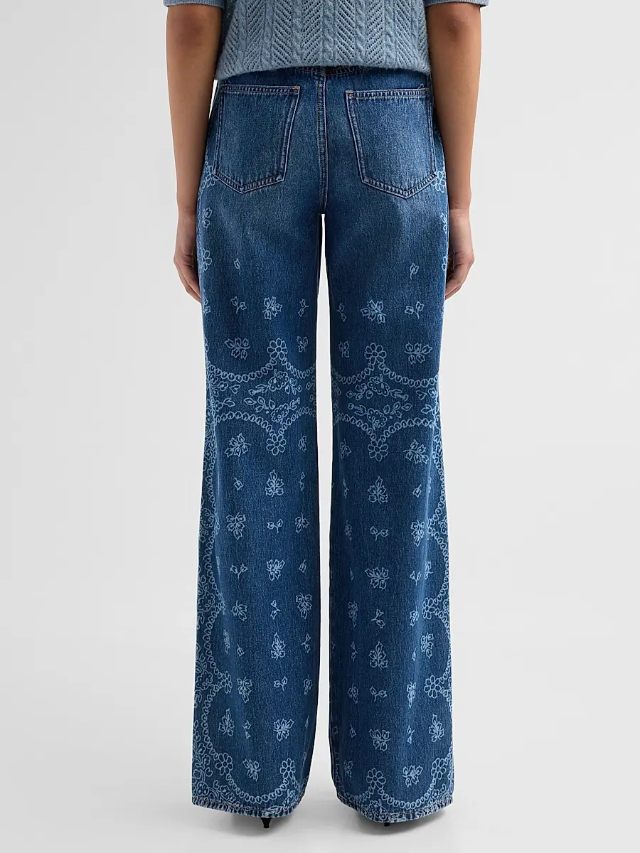 Veronica Beard Women's Taylor High-Rise Wide-Leg Jeans | Thumbnail 3 Veronica Beard Women's Taylor High-Rise Wide-Leg Jeans | Thumbnail 3
