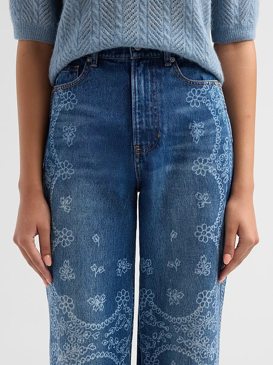 Veronica Beard Women's Taylor High-Rise Wide-Leg Jeans | Thumbnail 5 Veronica Beard Women's Taylor High-Rise Wide-Leg Jeans | Thumbnail 5