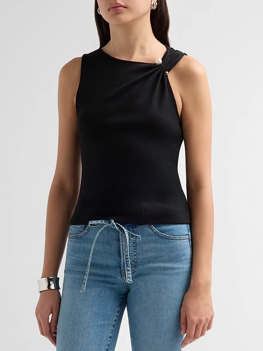 Veronica Beard Women's Deylin Stretch-Cotton Asymmetric Top | Thumbnail 4 Veronica Beard Women's Deylin Stretch-Cotton Asymmetric Top | Thumbnail 4