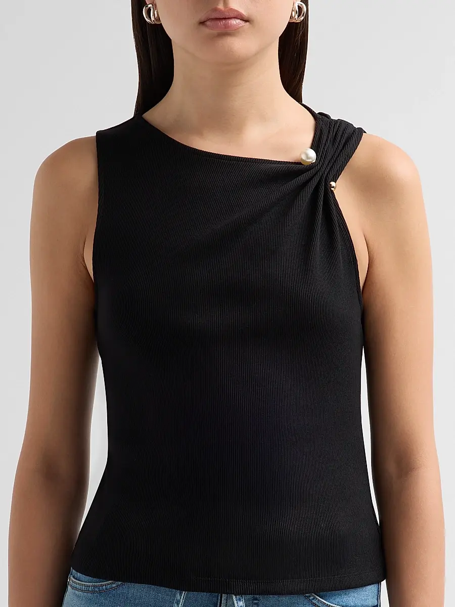 Veronica Beard Women's Deylin Stretch-Cotton Asymmetric Top | Thumbnail 5 Veronica Beard Women's Deylin Stretch-Cotton Asymmetric Top | Thumbnail 5
