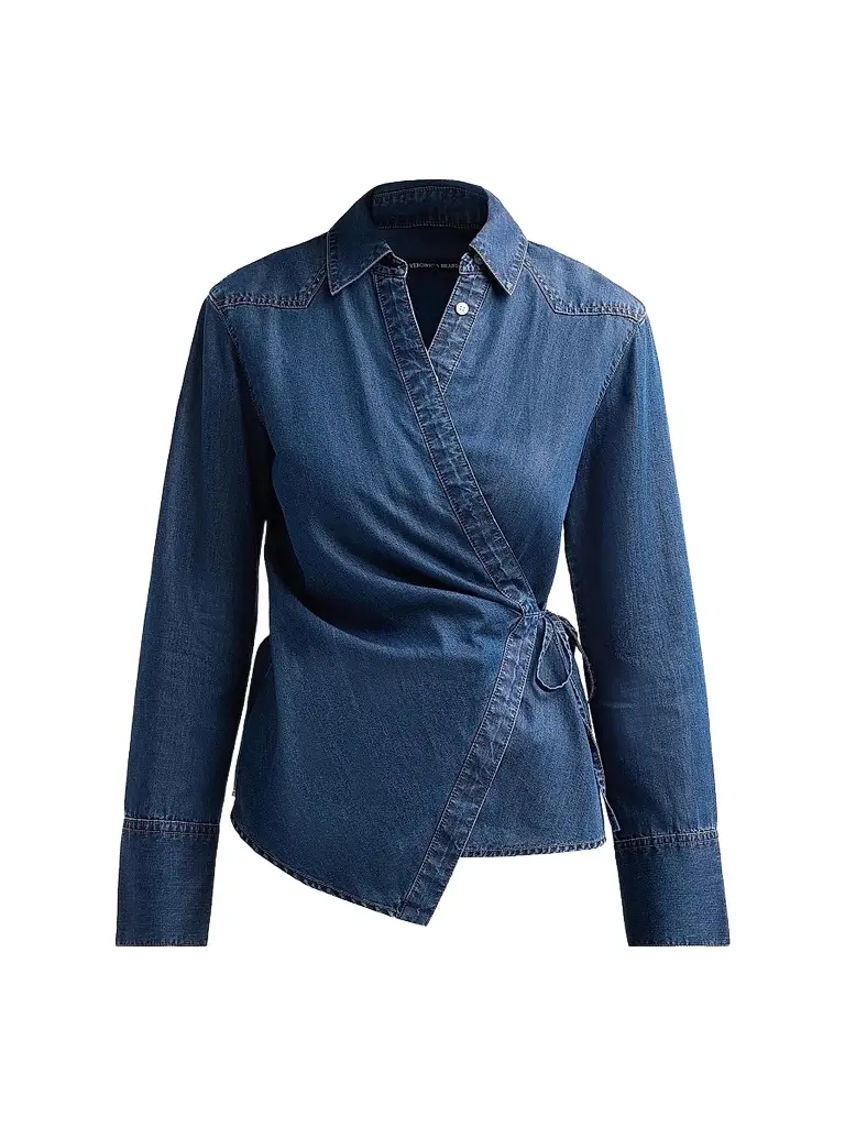 Veronica Beard Women's Perezzi Denim Wrap Shirt
