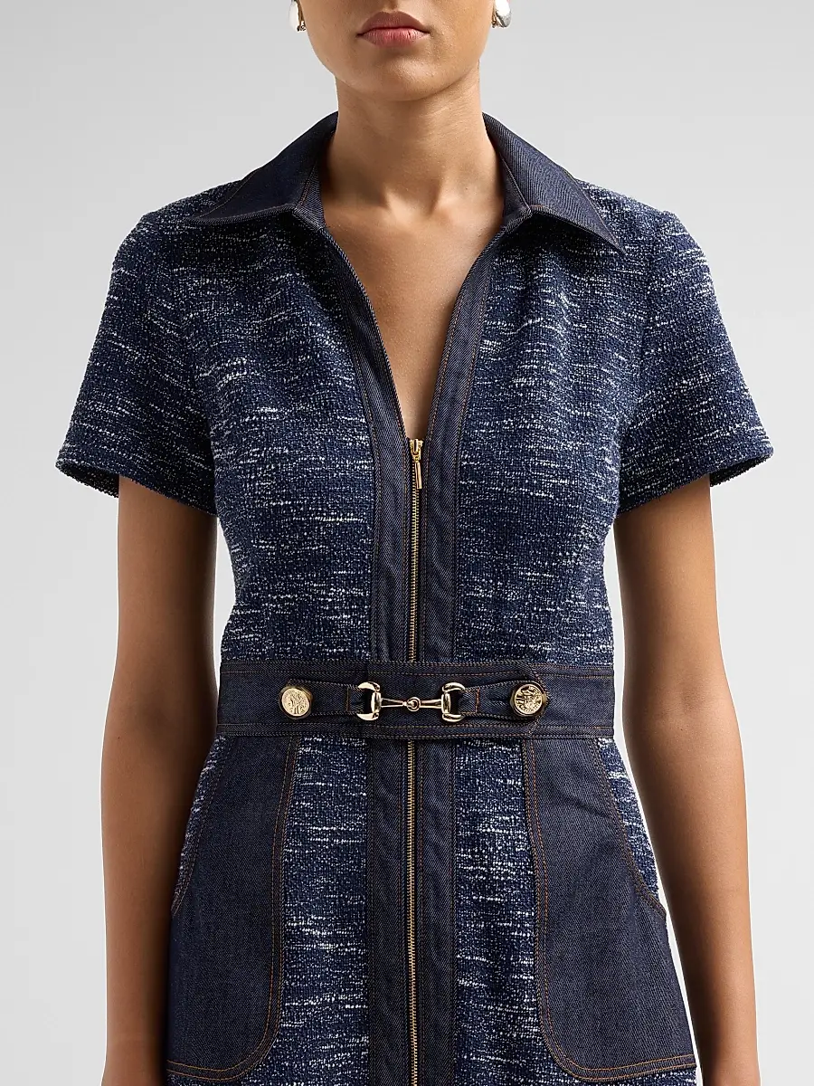 Ramy Brook Women's Darla Belted Tweed Mini Dress | Thumbnail 5