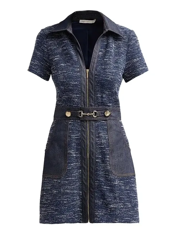 Ramy Brook Women's Darla Belted Tweed Mini Dress