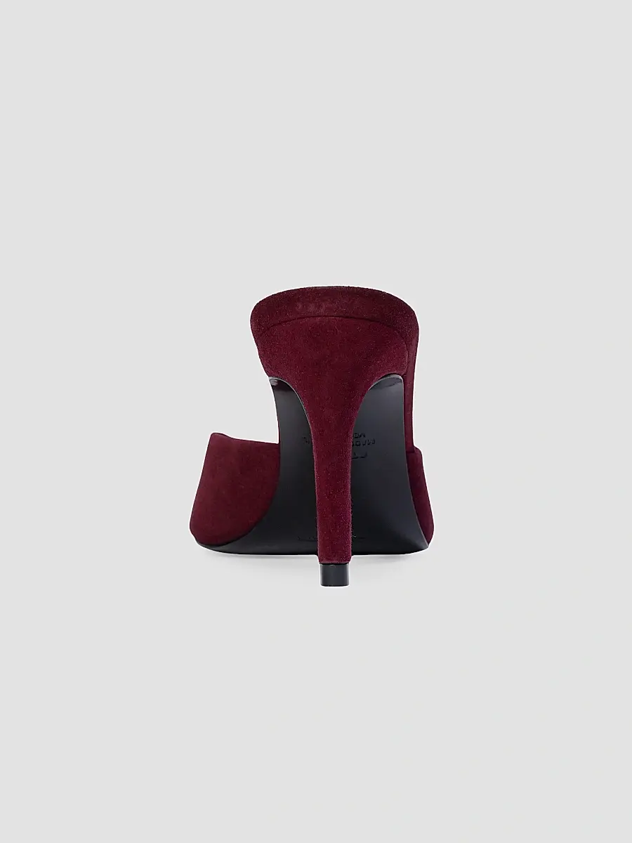 Black Suede Studio Women's Brea 80MM Suede Mules | Thumbnail 3 Black Suede Studio Women's Brea 80MM Suede Mules | Thumbnail 3
