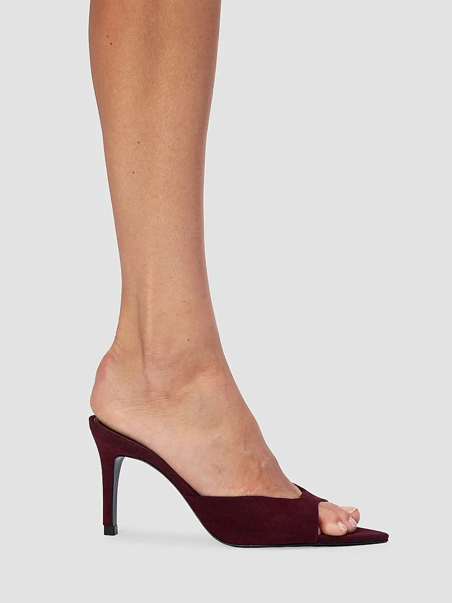 Black Suede Studio Women's Brea 80MM Suede Mules | Thumbnail 5 Black Suede Studio Women's Brea 80MM Suede Mules | Thumbnail 5