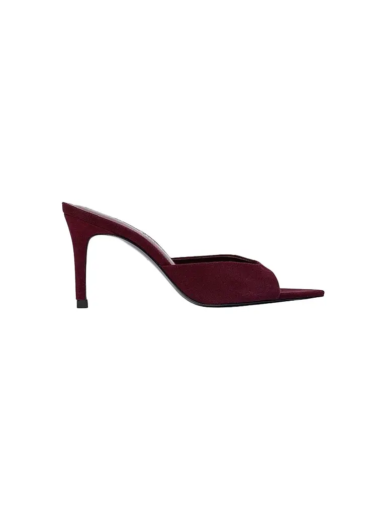 Black Suede Studio Women's Brea 80MM Suede Mules - Cardovan Suede - Size 12 | Image 1 Black Suede Studio Women's Brea 80MM Suede Mules - Cardovan Suede - Size 12 | Image 1