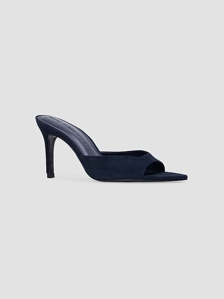 Black Suede Studio Women's Brea 80MM Suede Mules | Thumbnail 2