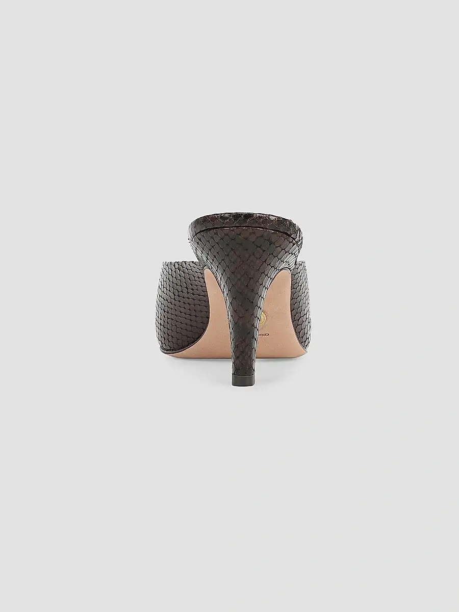 Veronica Beard Women's Rochelle 75MM Snake-Embossed Leather Mules | Thumbnail 3
