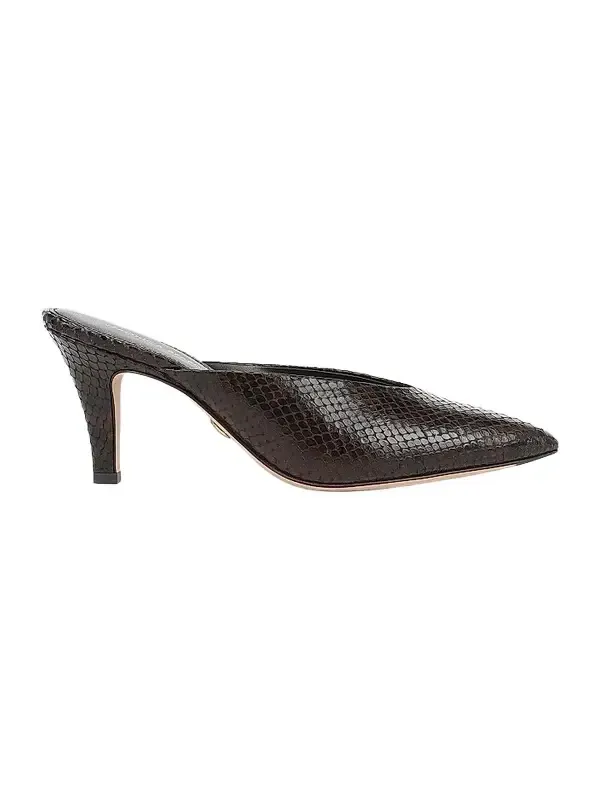 Women's Rochelle 75MM Snake-Embossed Leather Mules Women's Rochelle 75MM Snake-Embossed Leather Mules