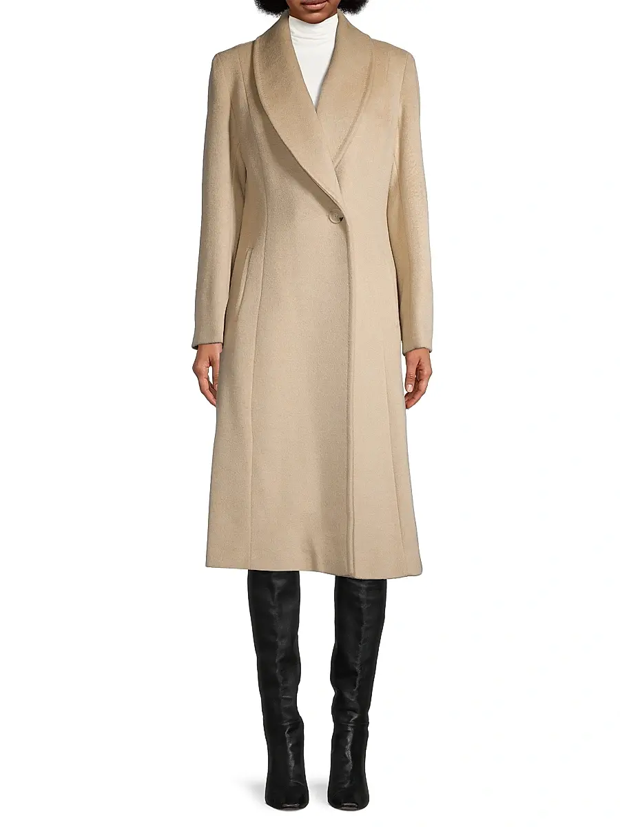 Sofia Cashmere Women's Natural Camelhair Princess Coat | Thumbnail 3 Sofia Cashmere Women's Natural Camelhair Princess Coat | Thumbnail 3
