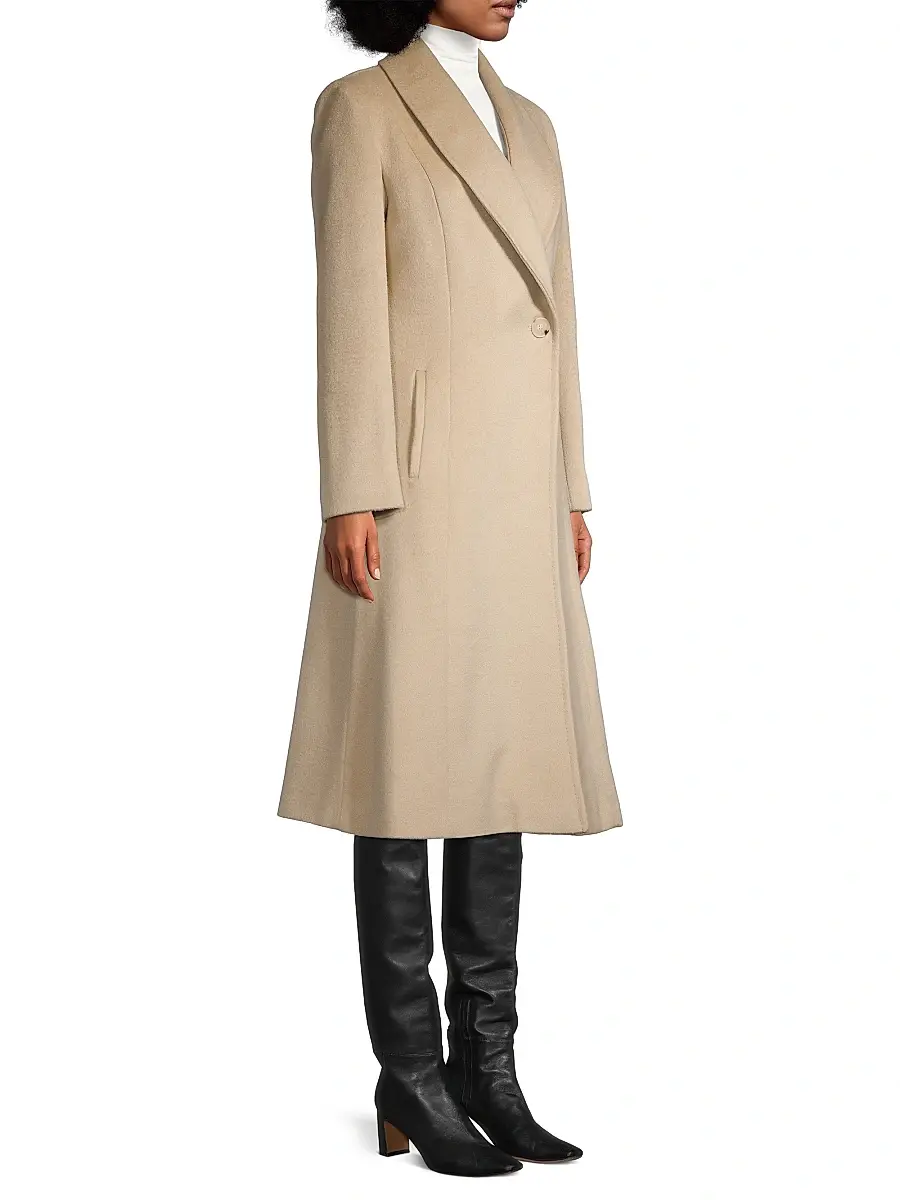 Sofia Cashmere Women's Natural Camelhair Princess Coat | Thumbnail 4 Sofia Cashmere Women's Natural Camelhair Princess Coat | Thumbnail 4