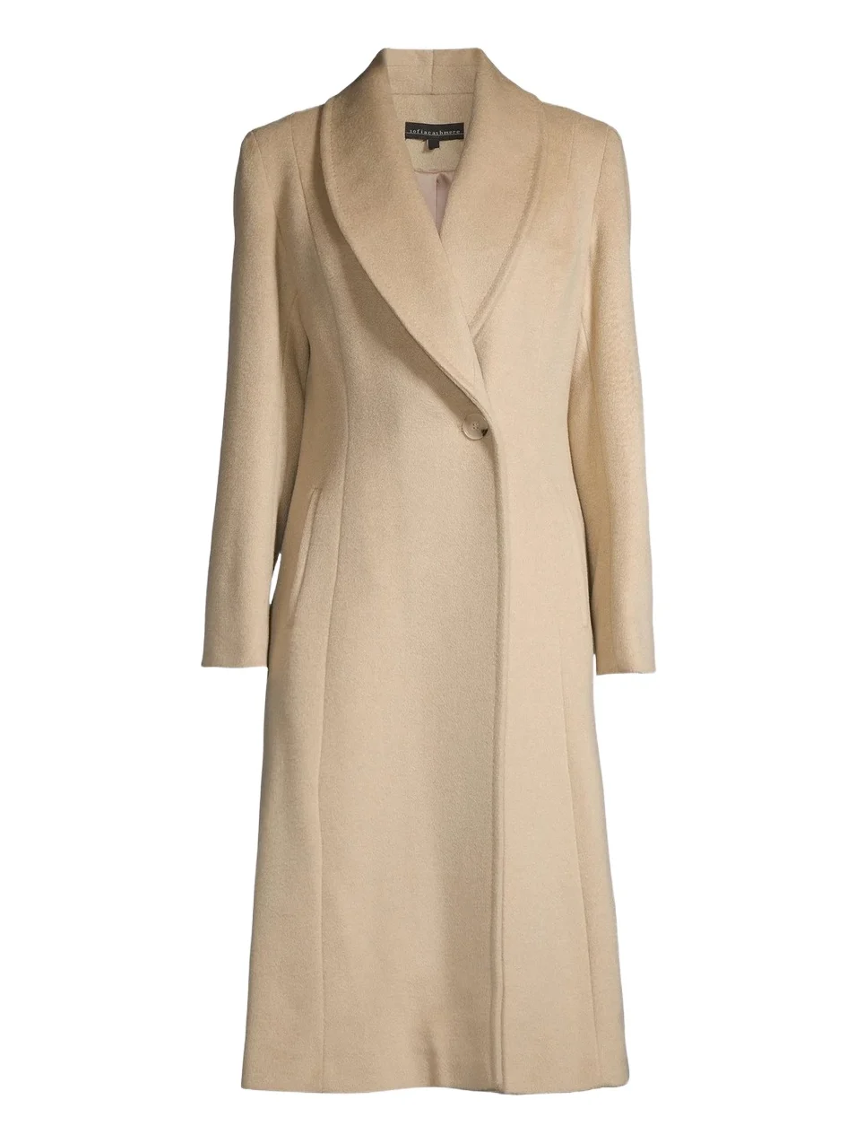 Sofia Cashmere Women's Natural Camelhair Princess Coat