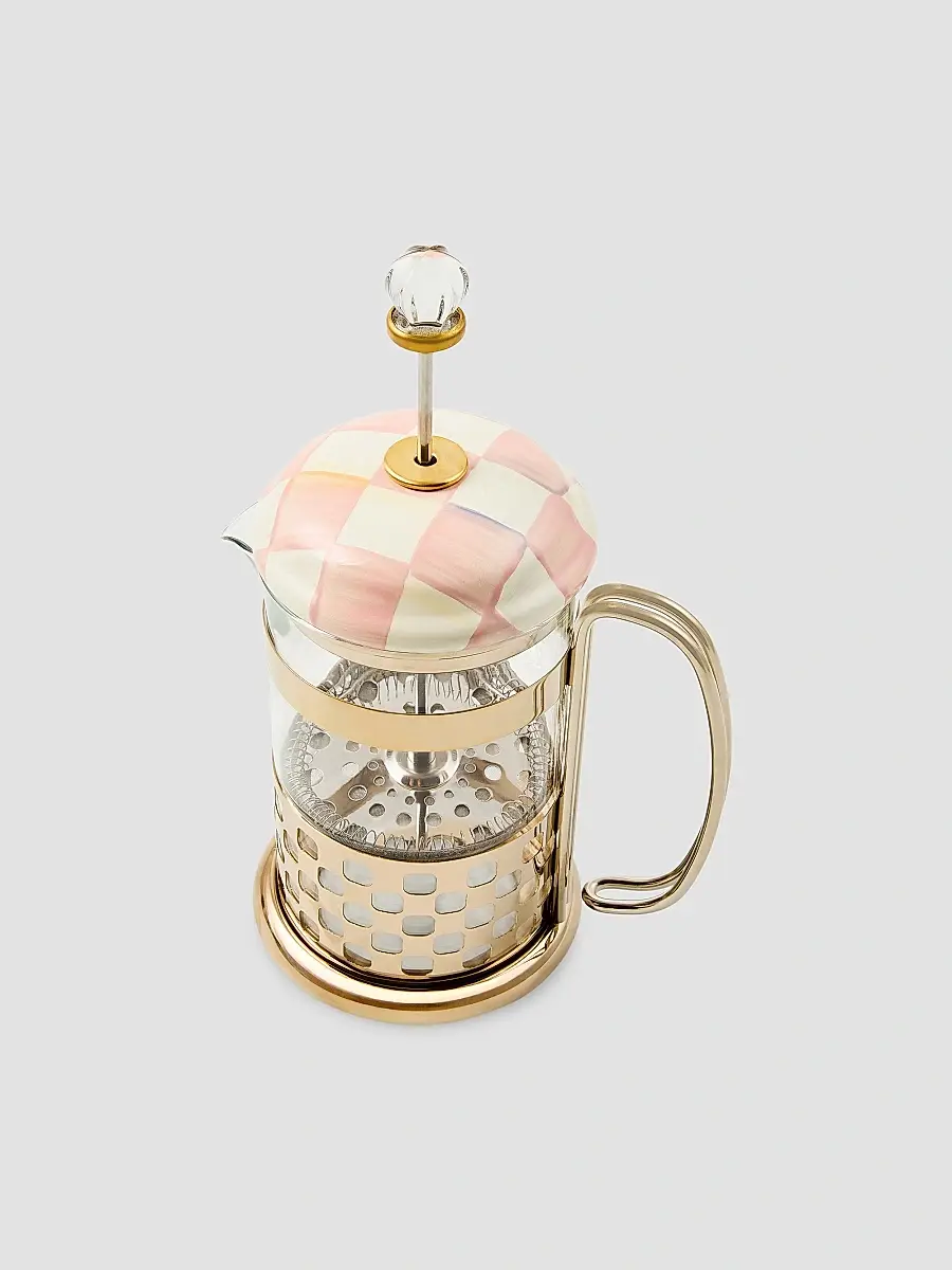 MacKenzie-Childs Rosy Check French Press | Thumbnail 3