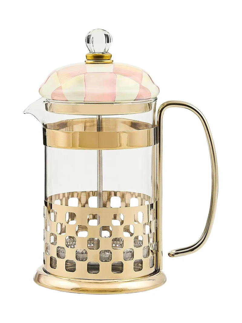 MacKenzie-Childs Rosy Check French Press