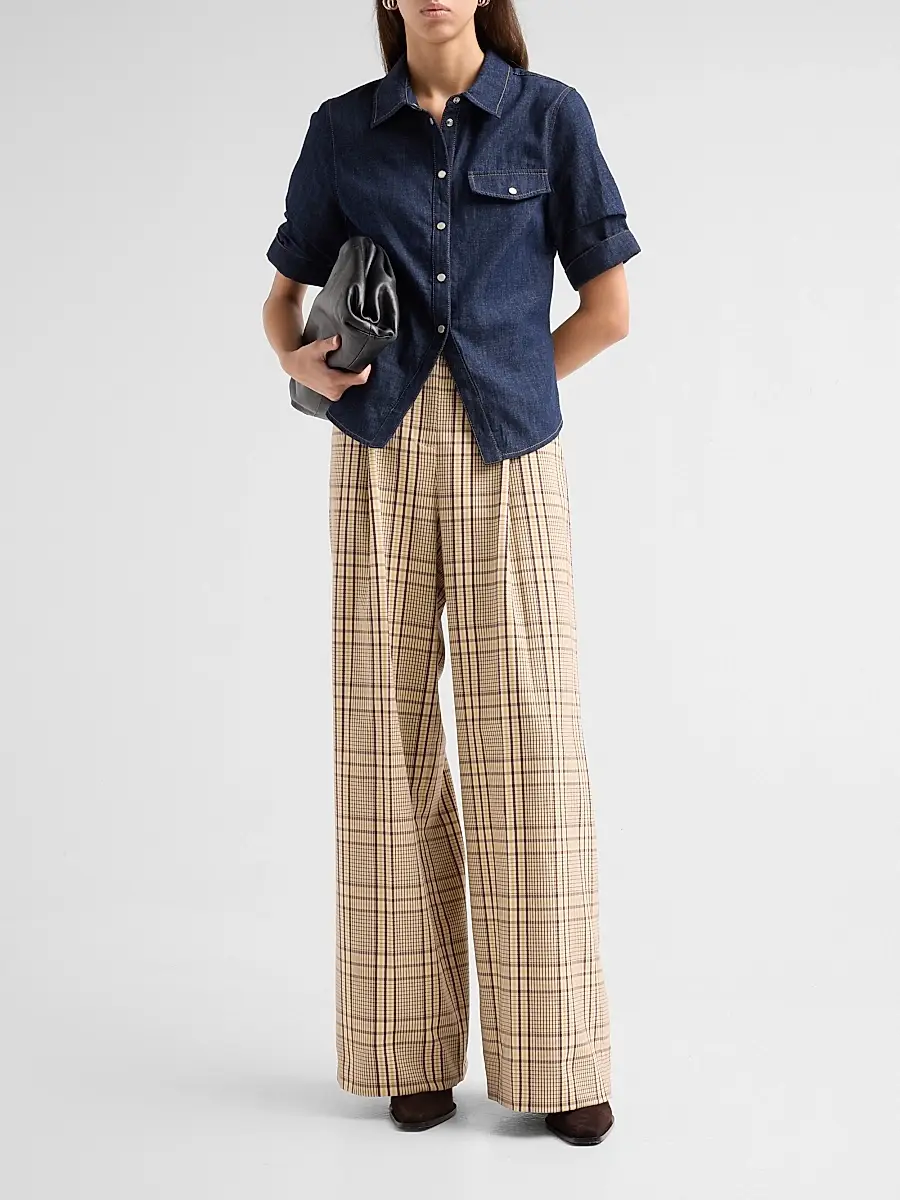 TANYA TAYLOR Women's Winston Denim Top | Thumbnail 2 TANYA TAYLOR Women's Winston Denim Top | Thumbnail 2