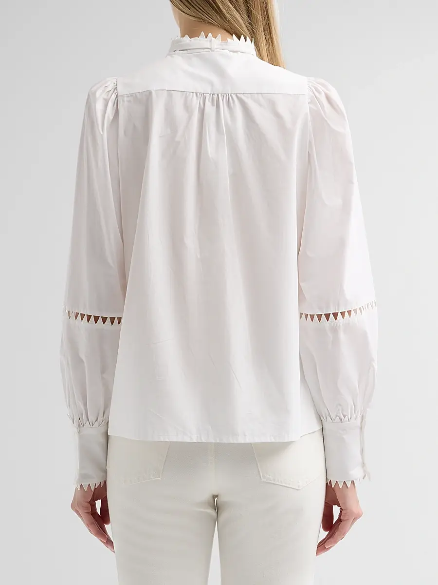 MAISON COMMON Women's Embroidered Cotton Blouse | Thumbnail 3