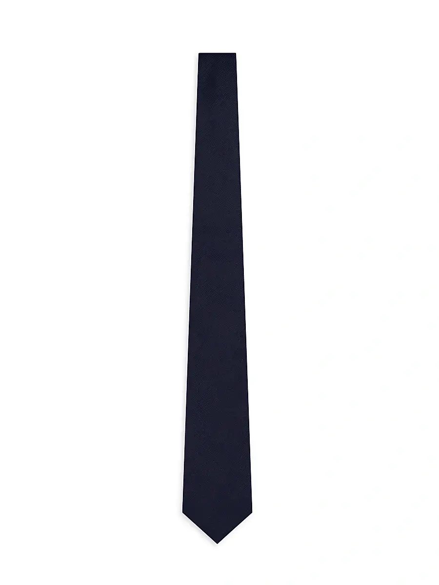 Giorgio Armani Men's Silk Twill Tie - Black Diamond | Image 1 Giorgio Armani Men's Silk Twill Tie - Black Diamond | Image 1