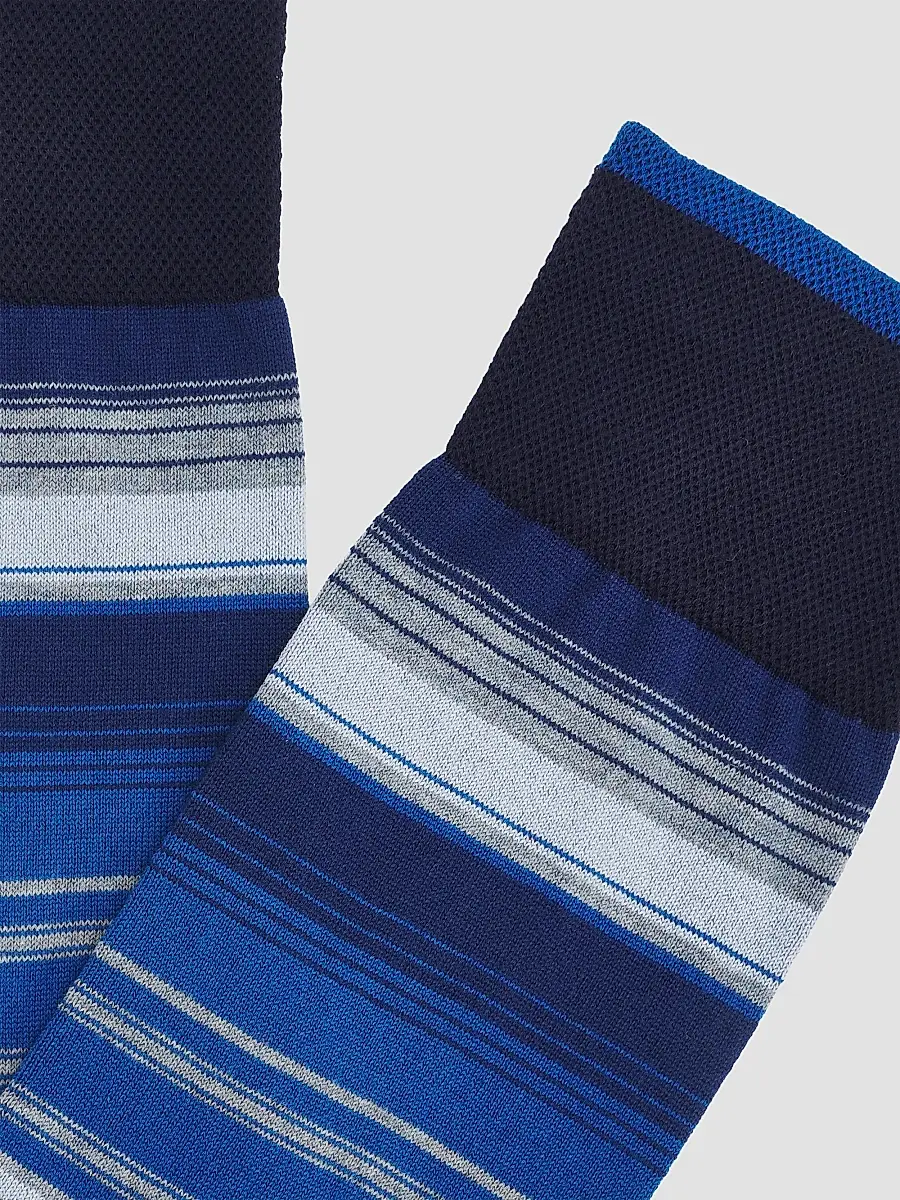 Marcoliani Men's Shaded Stripes Cotton-Nylon Socks 2-Pack | Thumbnail 2 Marcoliani Men's Shaded Stripes Cotton-Nylon Socks 2-Pack | Thumbnail 2