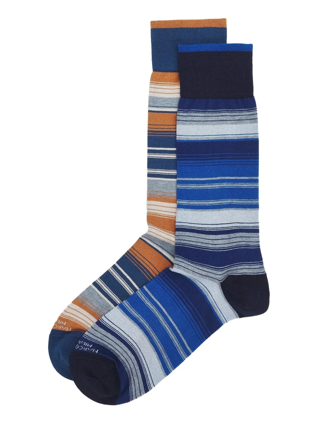 Marcoliani Men's Shaded Stripes Cotton-Nylon Socks 2-Pack