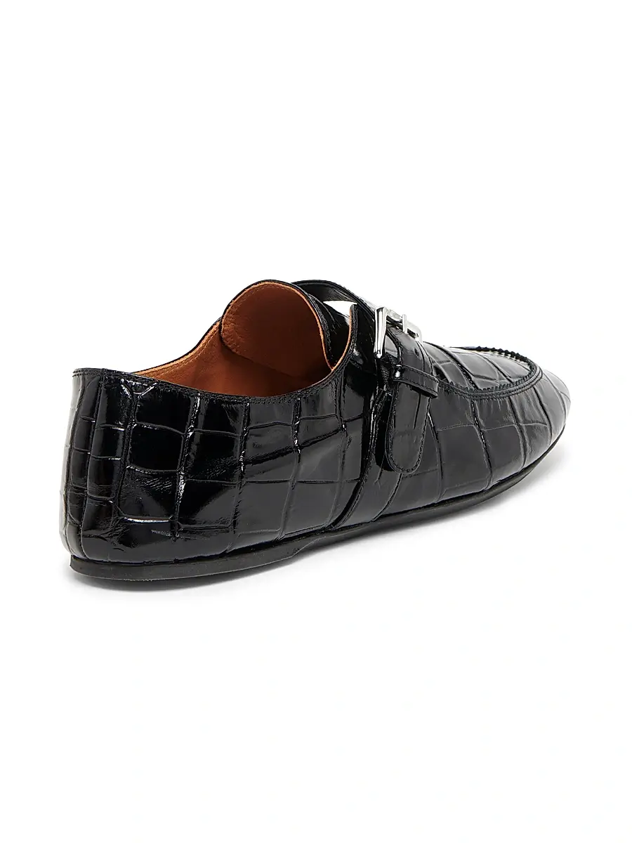 Marni Men's Moc Toe Croc-Embossed Patent Leather Loafers | Thumbnail 3 Marni Men's Moc Toe Croc-Embossed Patent Leather Loafers | Thumbnail 3