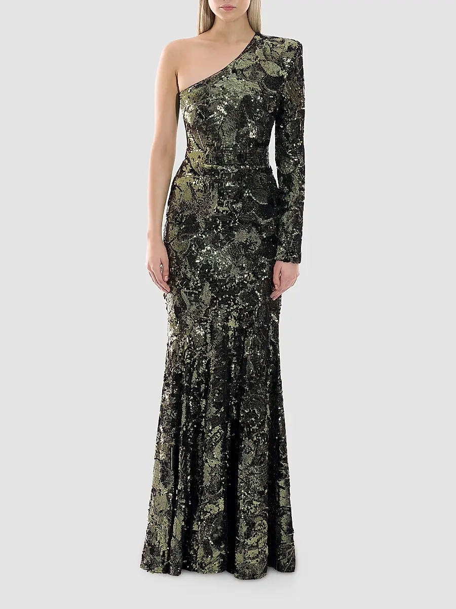 Zhivago Women's This Is Not Her Sequined One-Shoulder Mermaid Gown | Thumbnail 2