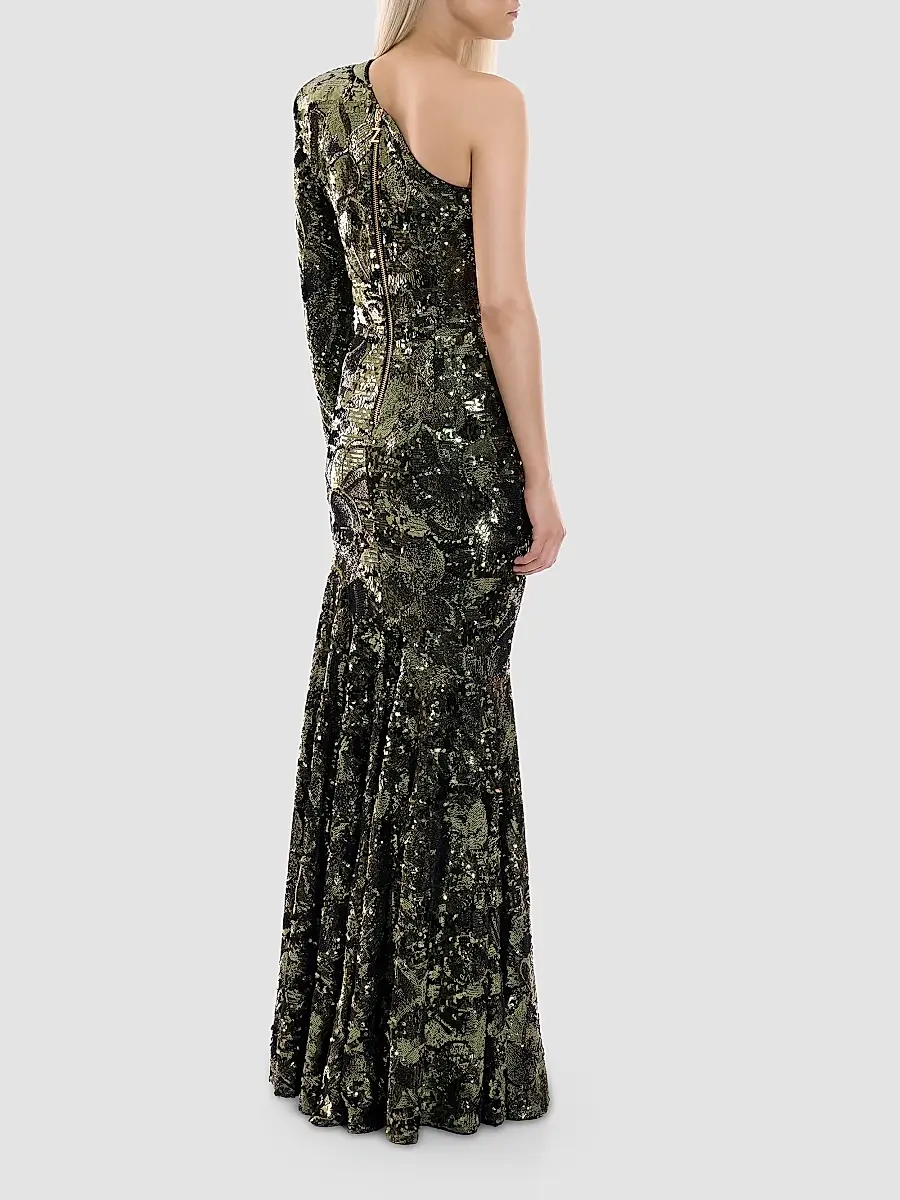 Zhivago Women's This Is Not Her Sequined One-Shoulder Mermaid Gown | Thumbnail 3