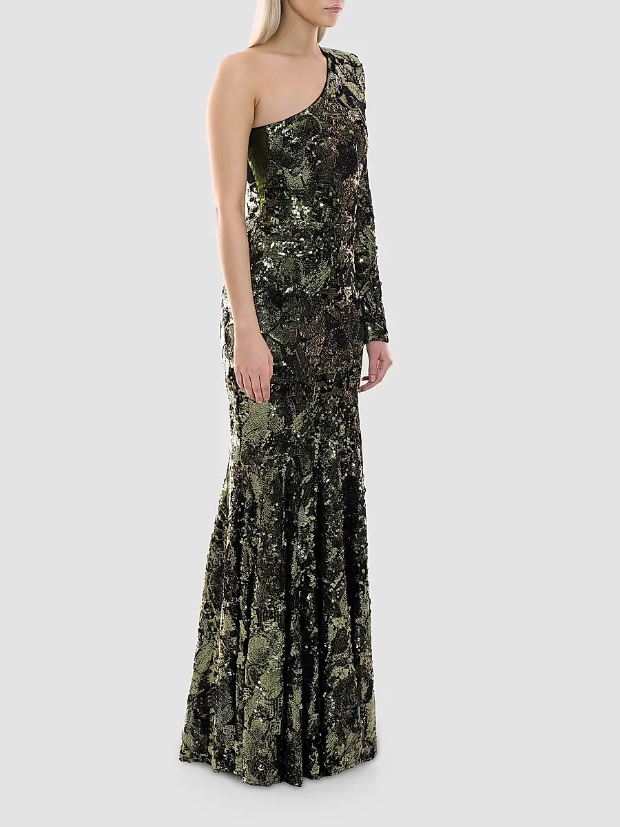 Zhivago Women's This Is Not Her Sequined One-Shoulder Mermaid Gown | Thumbnail 4