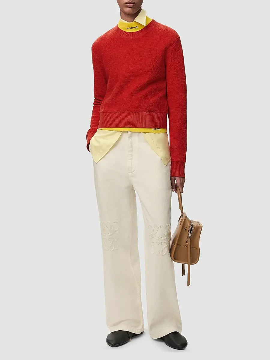 Loewe Women's Stitch Logo Wool Sweater | Thumbnail 2 Loewe Women's Stitch Logo Wool Sweater | Thumbnail 2