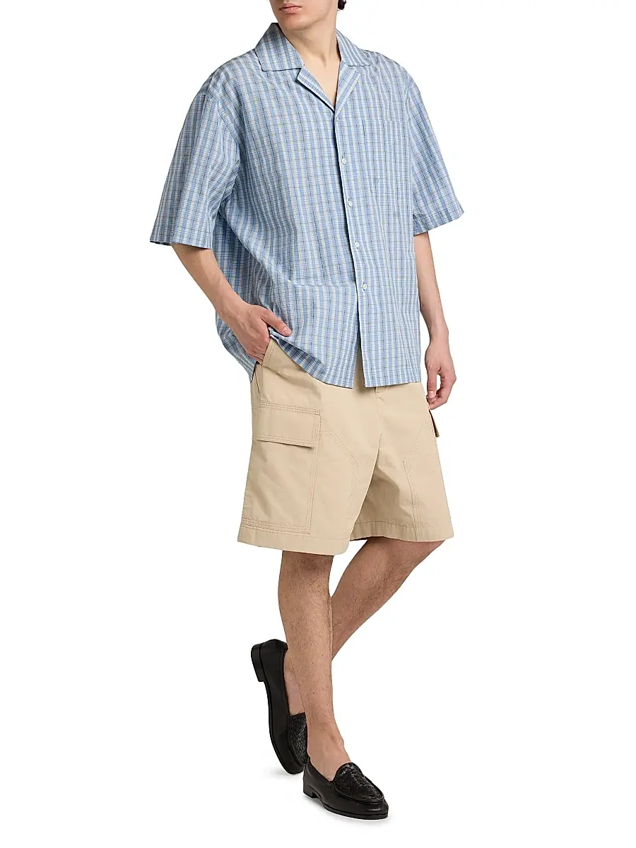 Bottega Veneta Men's Cotton Toile Cargo Shorts | Thumbnail 2 Bottega Veneta Men's Cotton Toile Cargo Shorts | Thumbnail 2