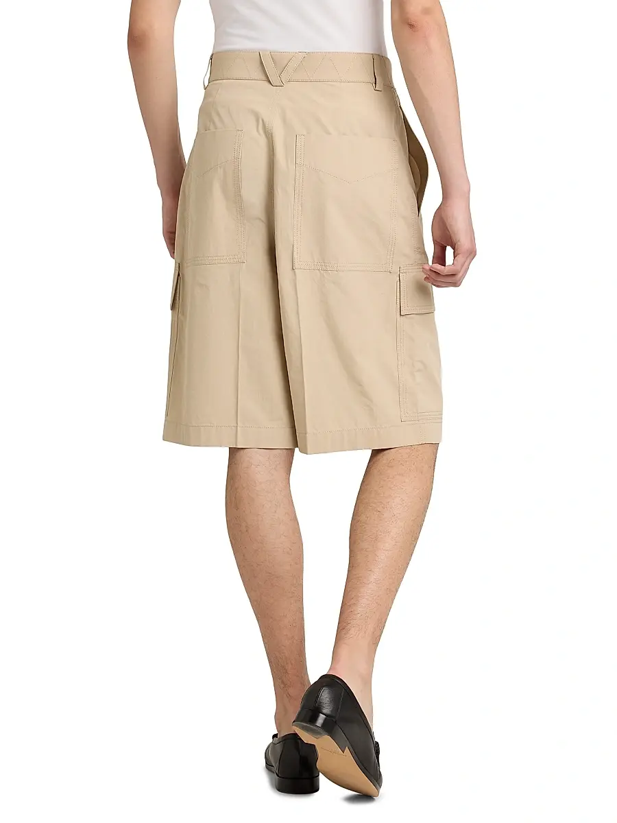 Bottega Veneta Men's Cotton Toile Cargo Shorts | Thumbnail 5 Bottega Veneta Men's Cotton Toile Cargo Shorts | Thumbnail 5