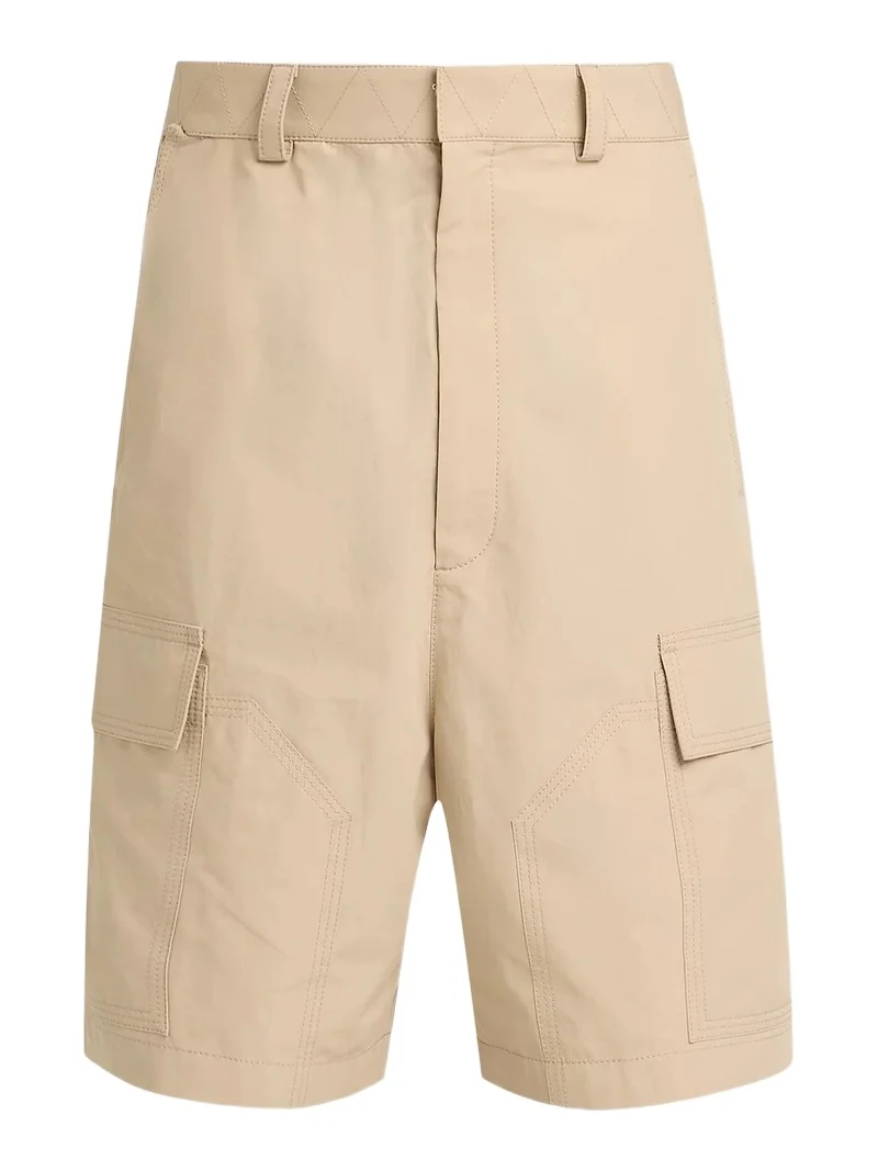 Bottega Veneta Men's Cotton Toile Cargo Shorts