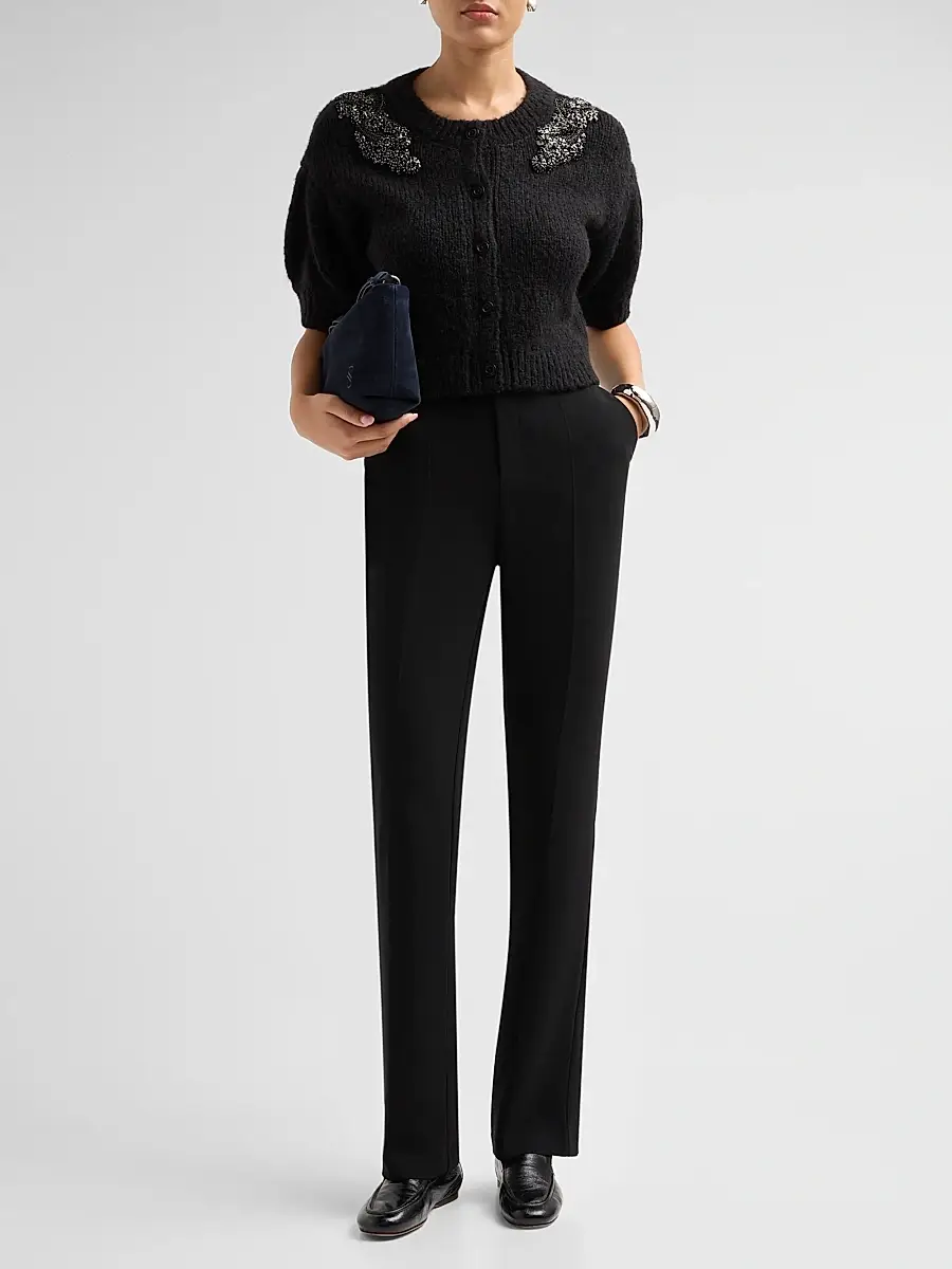 Cinq à Sept Women's Millicent Rib-Knit Cardigan | Thumbnail 2 Cinq à Sept Women's Millicent Rib-Knit Cardigan | Thumbnail 2