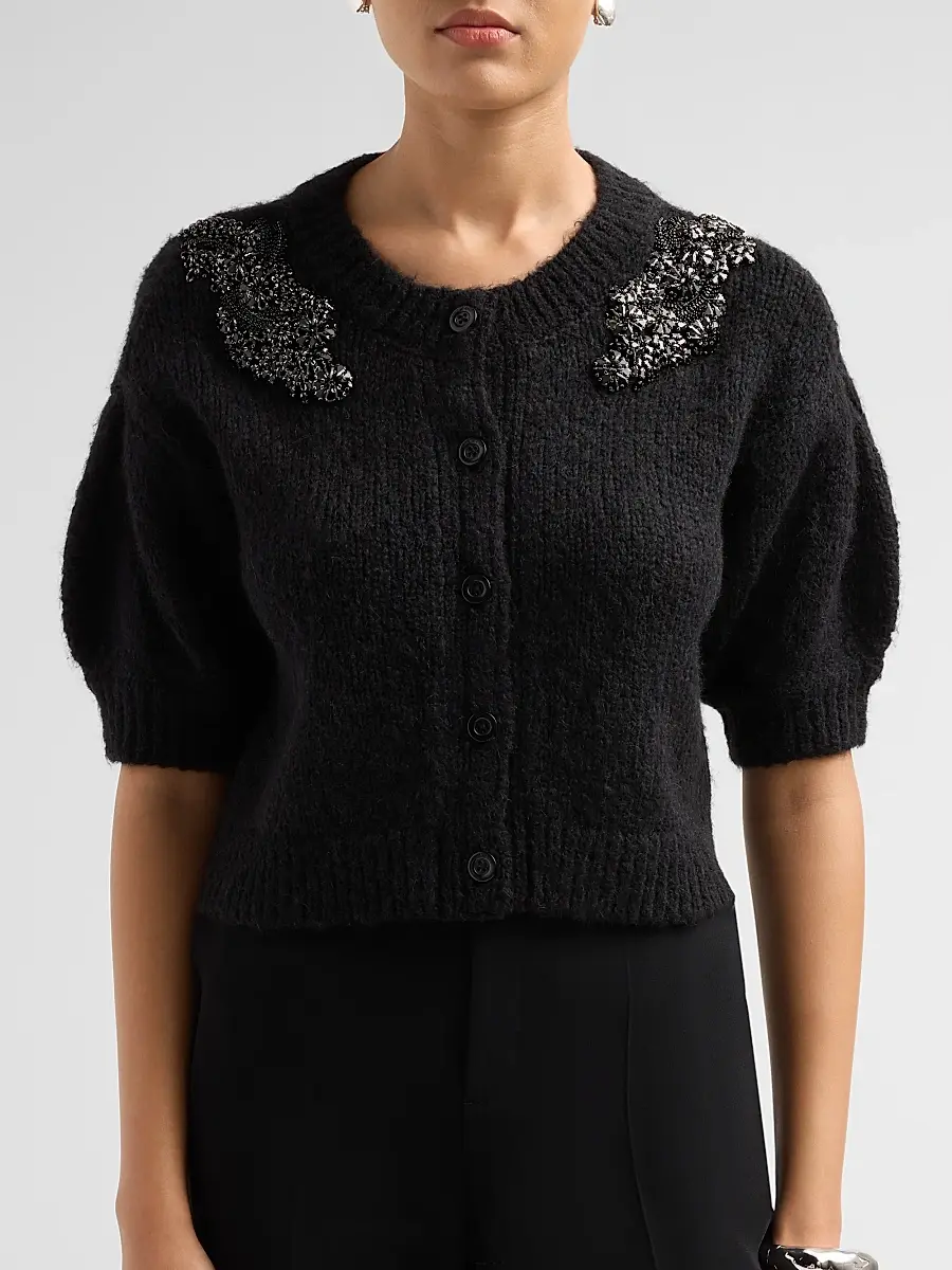 Cinq à Sept Women's Millicent Rib-Knit Cardigan | Thumbnail 5 Cinq à Sept Women's Millicent Rib-Knit Cardigan | Thumbnail 5