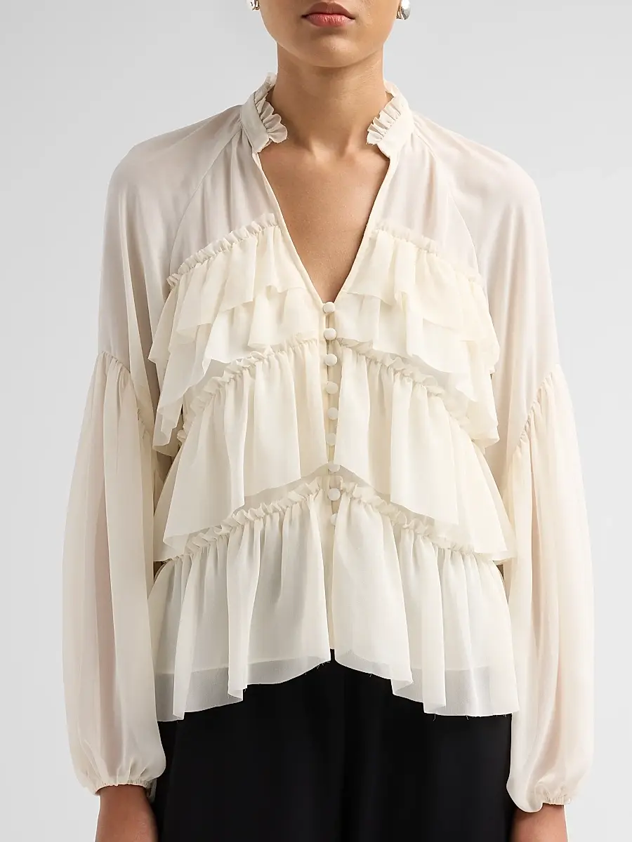 Cinq à Sept Women's Amoura Ruffle Top | Thumbnail 5 Cinq à Sept Women's Amoura Ruffle Top | Thumbnail 5