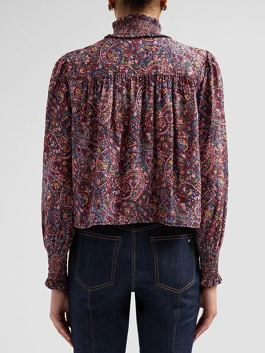 Cinq à Sept Women's Pia Paisley Cotton-Blend Long-Sleeve Top | Thumbnail 3 Cinq à Sept Women's Pia Paisley Cotton-Blend Long-Sleeve Top | Thumbnail 3