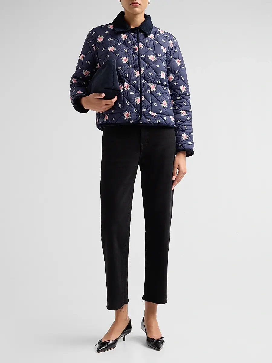 LoveShackFancy Women's Norinda Floral Quilted Jacket | Thumbnail 2