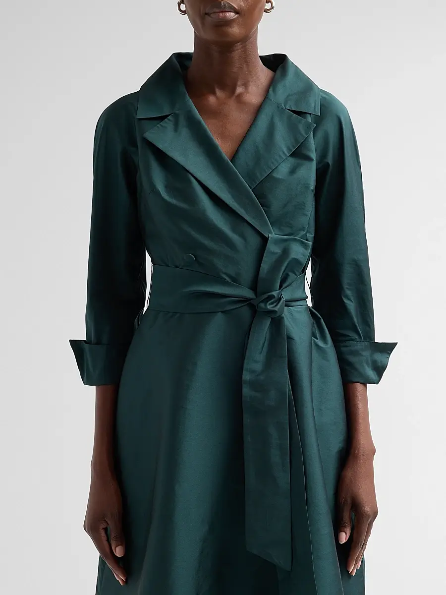 Teri Jon by Rickie Freeman Women's Taffeta Shirtwaist Gown | Thumbnail 5 Teri Jon by Rickie Freeman Women's Taffeta Shirtwaist Gown | Thumbnail 5