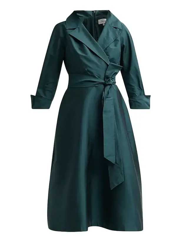 Teri Jon by Rickie Freeman Women's Taffeta Shirtwaist Gown