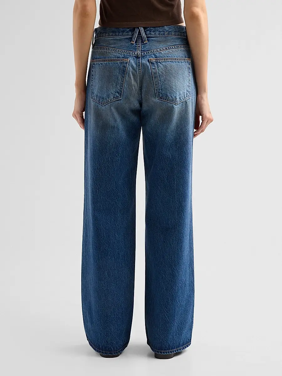 SLVRLAKE Women's Mica Distressed Wash Wide-Leg Jeans | Thumbnail 3 SLVRLAKE Women's Mica Distressed Wash Wide-Leg Jeans | Thumbnail 3