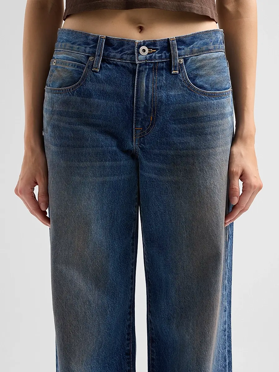 SLVRLAKE Women's Mica Distressed Wash Wide-Leg Jeans | Thumbnail 5 SLVRLAKE Women's Mica Distressed Wash Wide-Leg Jeans | Thumbnail 5