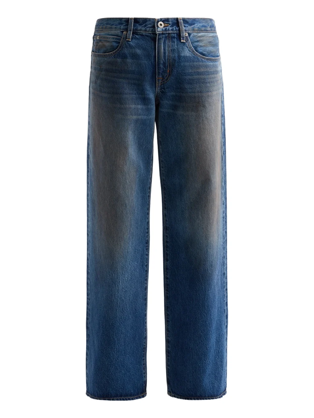 SLVRLAKE Women's Mica Distressed Wash Wide-Leg Jeans