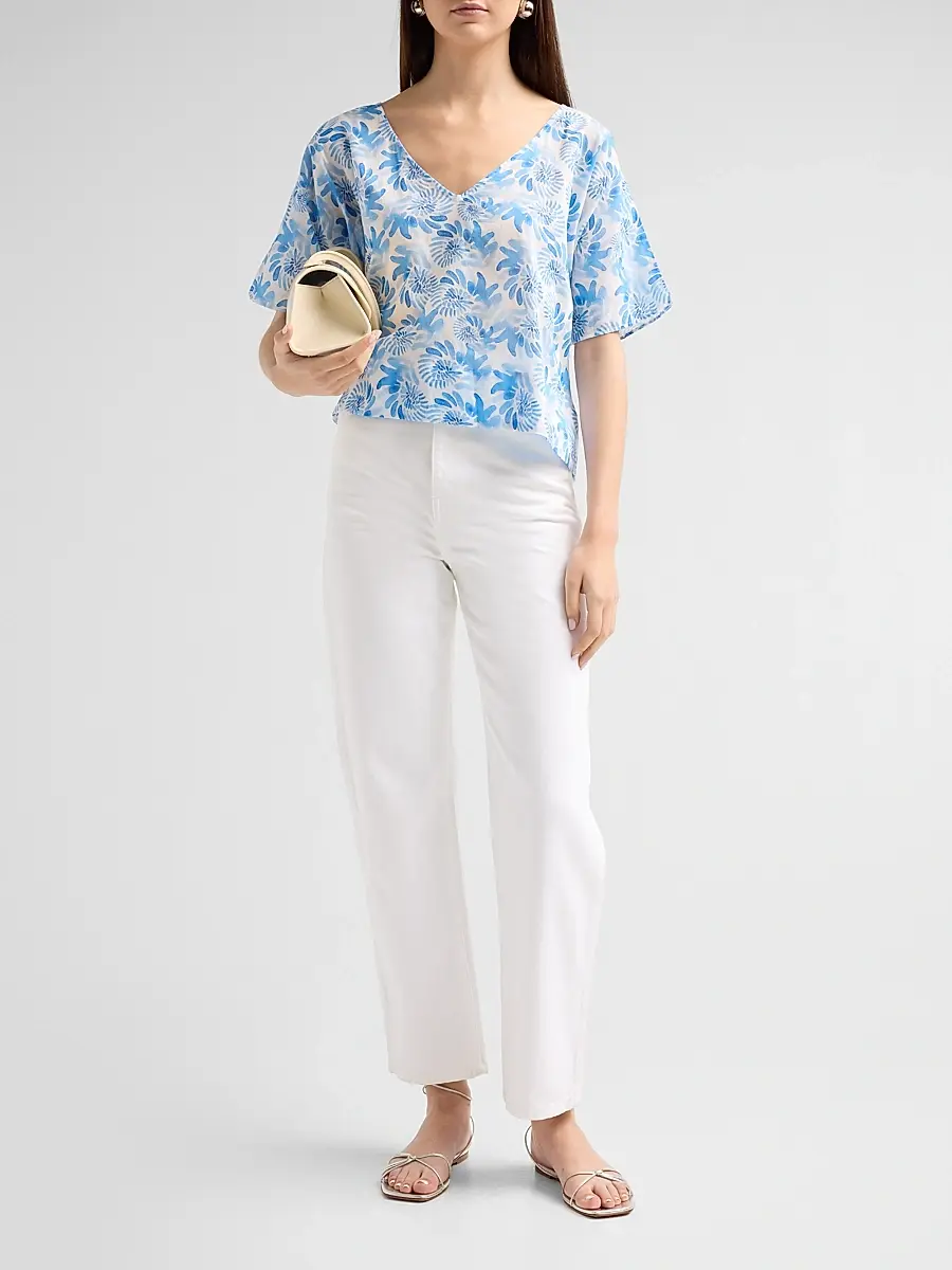 Ro's Garden Women's Salem Floral Cotton Top | Thumbnail 2 Ro's Garden Women's Salem Floral Cotton Top | Thumbnail 2